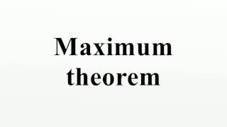 Maximum theorem