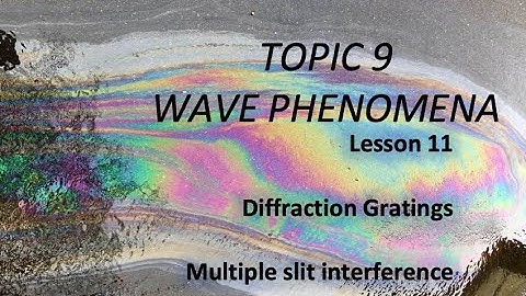 Lesson 11 T9 HL Diffraction Gratings and Multiple-slit interference