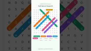 Fall word search | Can You Find All the Words? #Shorts