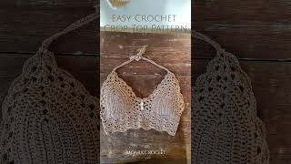 Easy Crochet Crop Top Pattern filled with detail and summer style