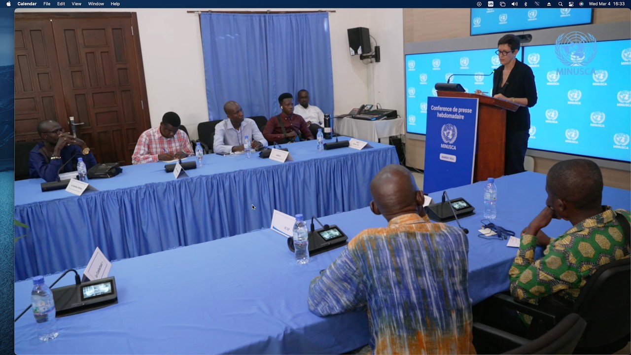Conférence de presse hebdomadaire de la MINUSCA