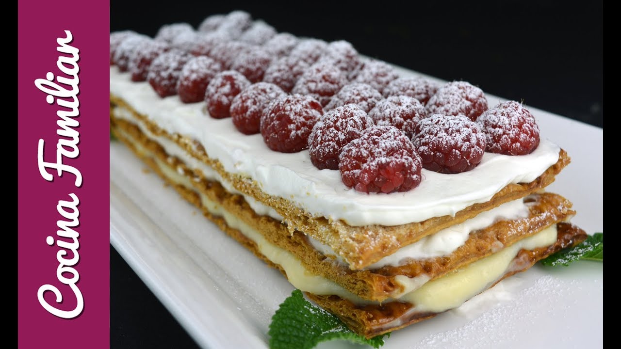 Como hacer una tarta de hojaldre con frambuesas paso a paso