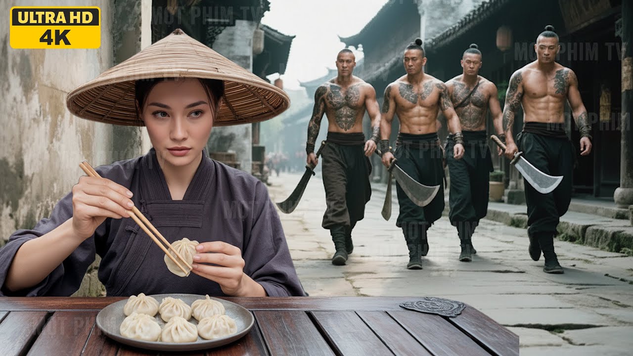 Đang Ngồi Ăn Bánh Bao Thì Bị Đám Côn Đồ Tới Kiếm Chuyện, Cô Gái Tức Giận Dùng Kiếm Gục Từng Tên