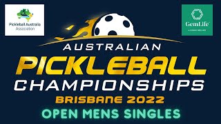 Mens Open Singles Australian Pickleball Championships 2022