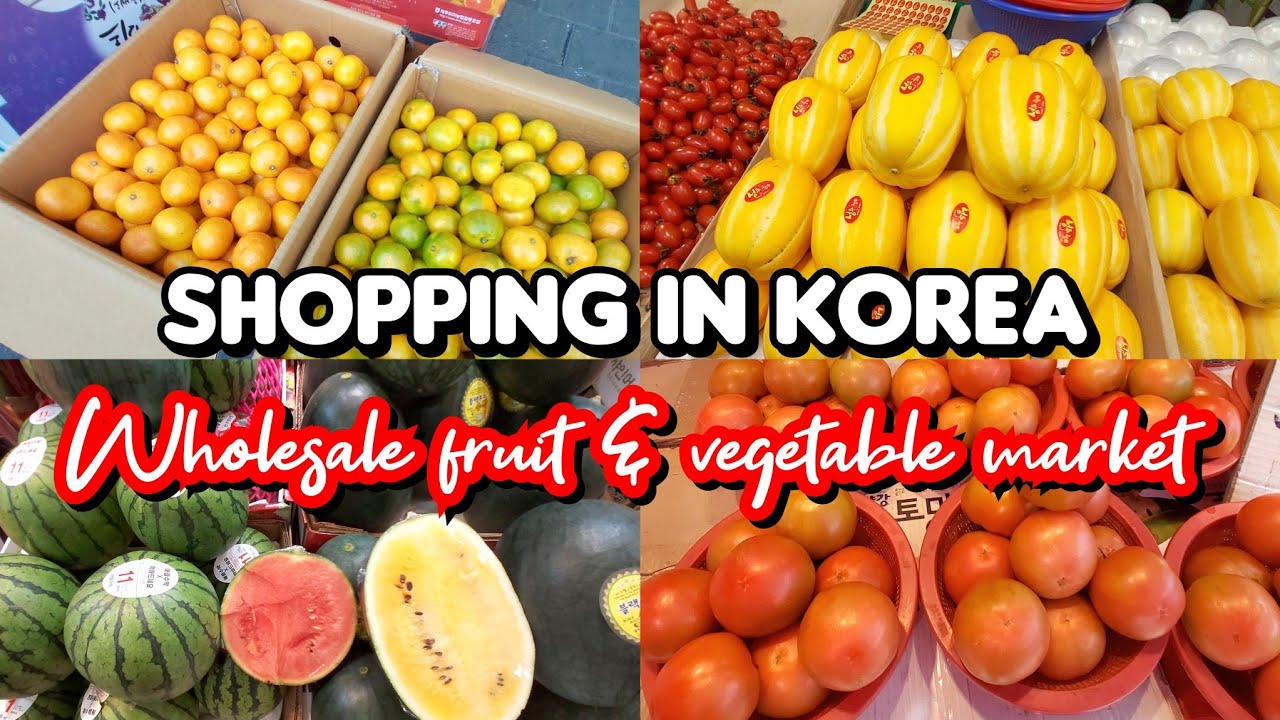 Wholesale fruits & vegetables Market in Seoul🍓Grocery shopping |Shopping in korea 🇰🇷 vlog