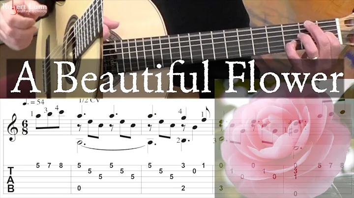 A BEAUTIFUL FLOWER - Full Tutorial with TAB - Robert Lunn - Classical Guitar