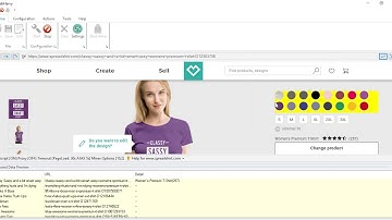 Capturing all Image URLs from spreadshirt.com using Webharvy