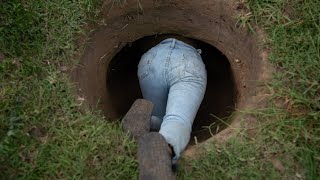 GIRL LIVING OFF GRID BUILD THE MOST SECRET UNDERGROUND SWIMMING POOL HOUSE