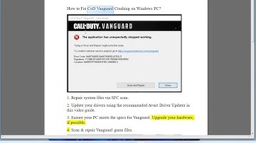 Fix CoD Vanguard Crashing on Windows PC