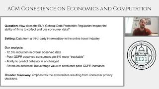 EC'21 Flash Video: The Effect of Privacy Regulation on the Data Industry: Empirical GDPR Evidence