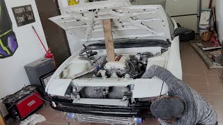 Finishing bash bar and intercooler piping works on the s13