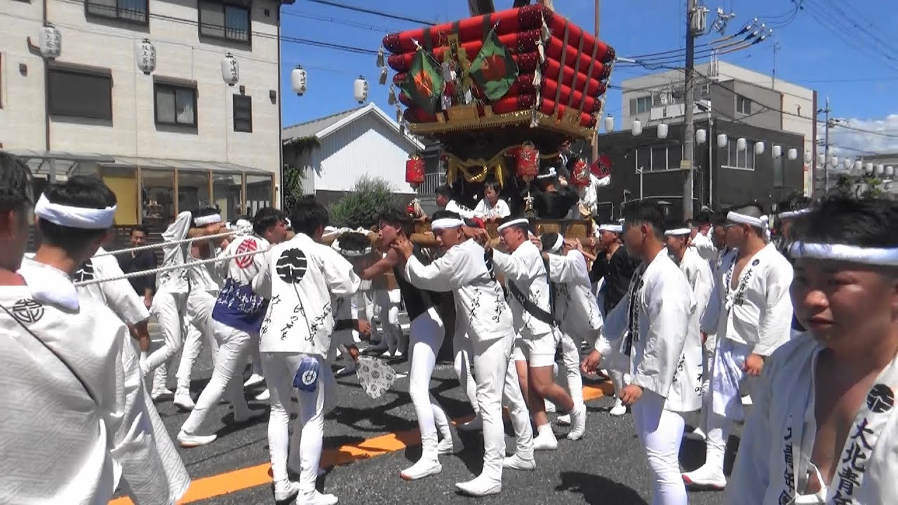 令和7年 貝塚宮太鼓台祭り 大北太鼓 宵宮運行 感田神社夏祭り 2025.07.19.