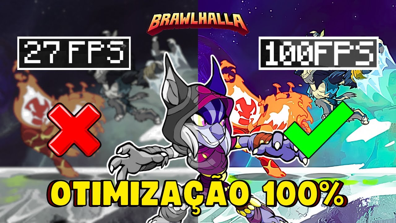 COMO TIRAR os TRAVAMENTOS e QUEDAS de FPS do BRAWLHALLA no CELULAR  ⚙️✅️