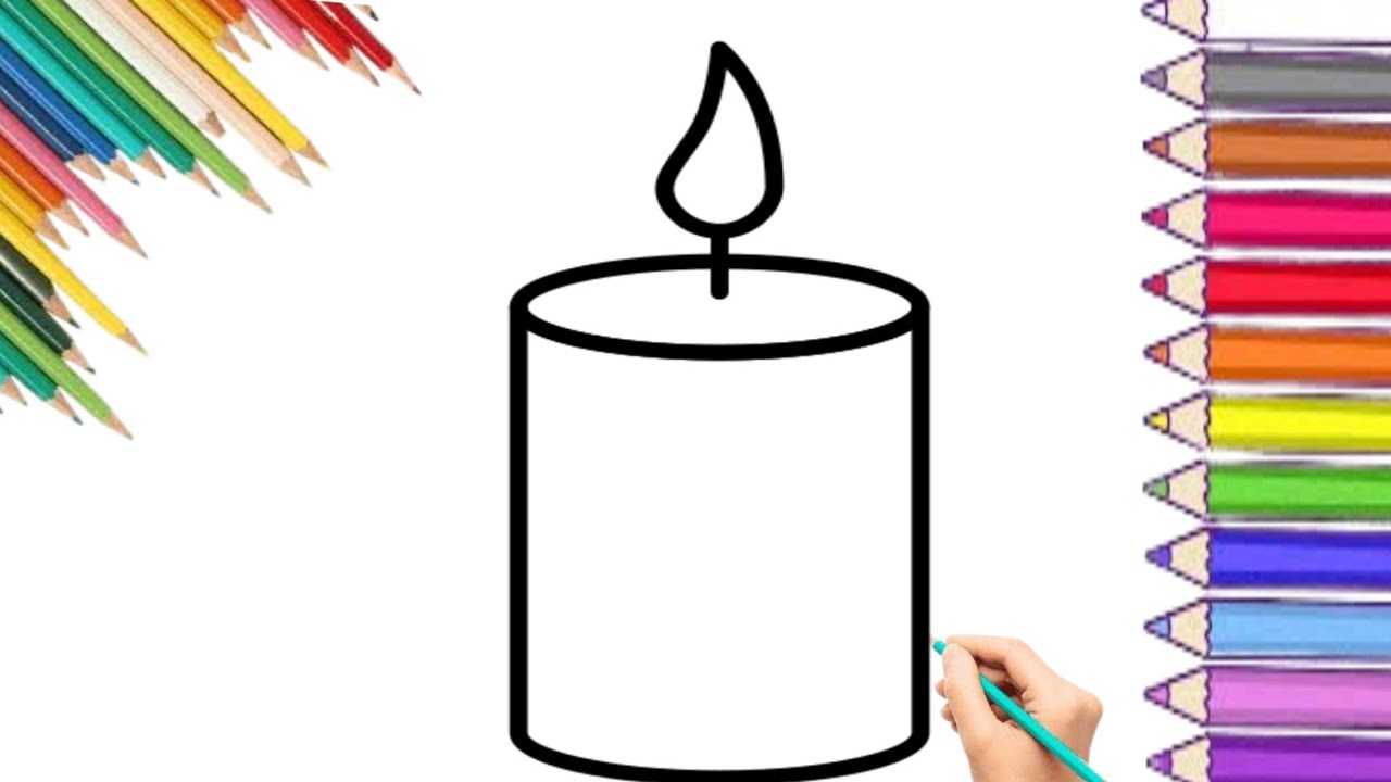 How to Draw a Candle | Easy Drawing Tutorial | Candle Drawing for Kids ...