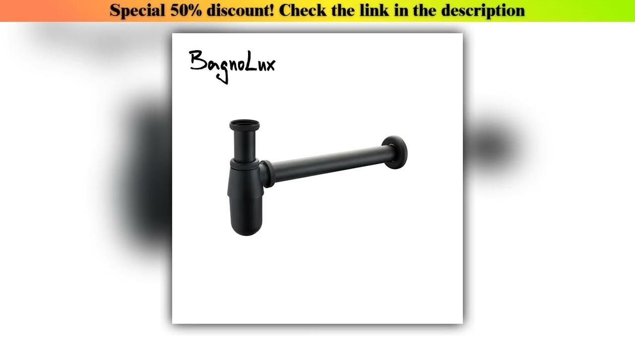 Review Bagnolux Luxurious P-Trap Old Style Solid Brass Wall Siphon Bottle Trap With Basin Pop Up Wa