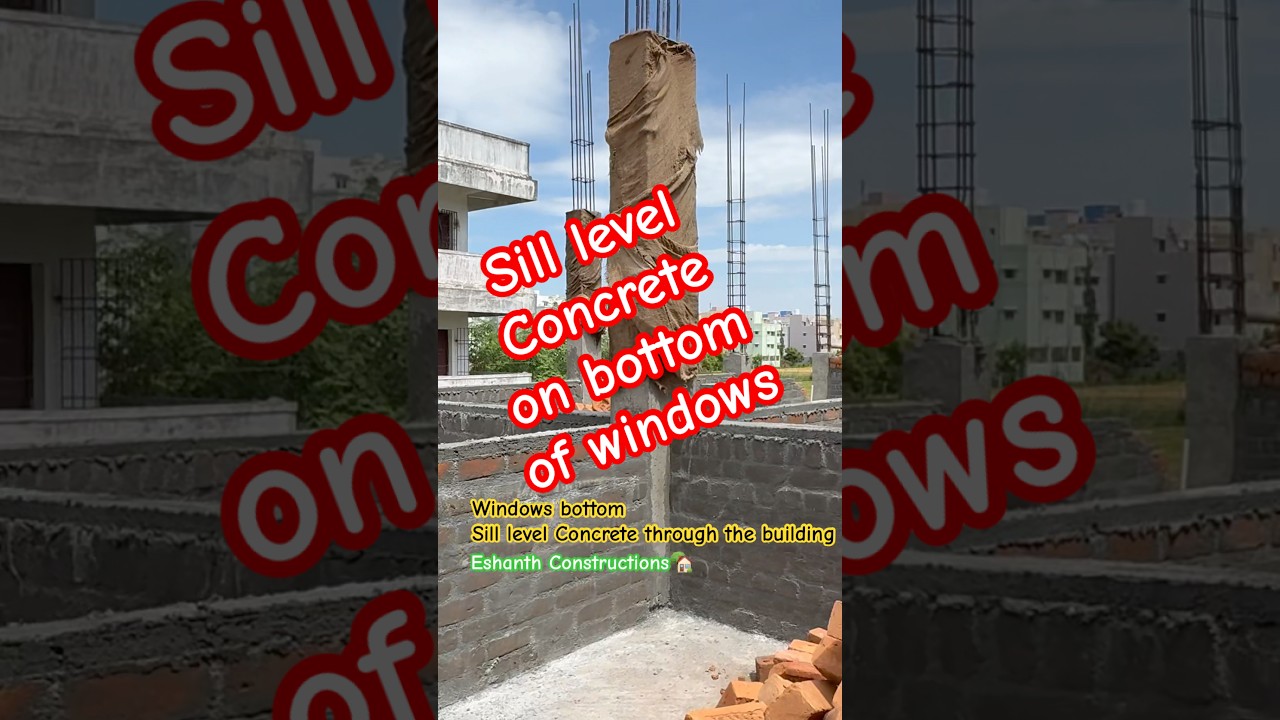 Excellent Sill level Concrete on betting of window to prevent diagonal cracks 