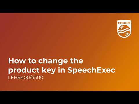 How to change the product key in SpeechExec