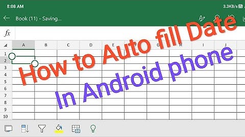 How to Autofill Date in the Ms Excel (in Android phone📲📱📱📱📱, SCT