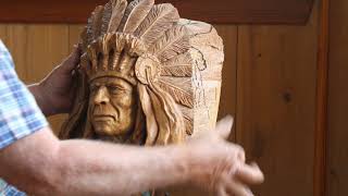 Woodcarvers Corner with Rex Branson: Carving a Full Headdress Indian Mask