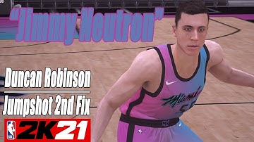 Duncan Robinson Jumpshot 2nd Fix NBA2K21 with Side-by-Side Comparison