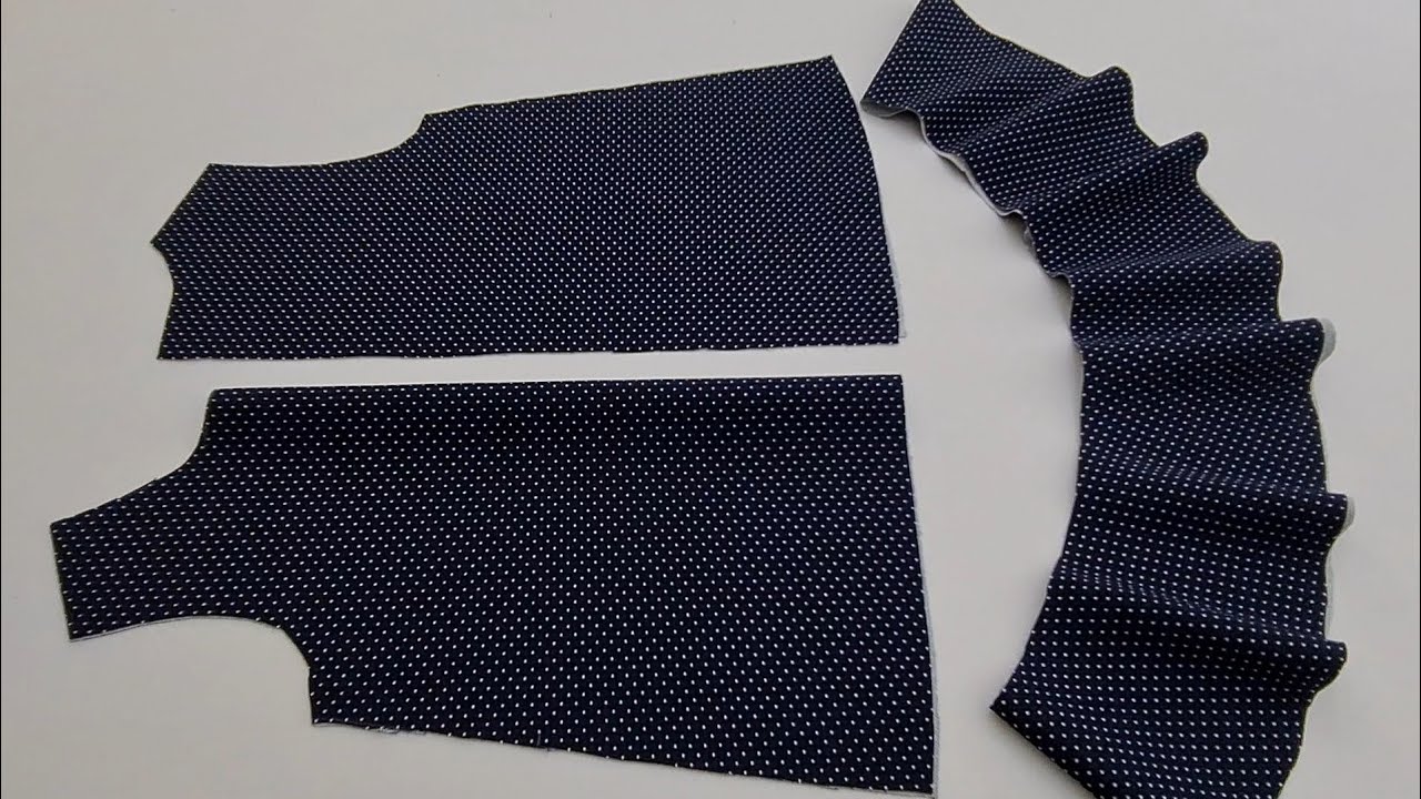 Супер простое и красивое летнее платье для девочек, крой и пошив /очень практичное платье с воланами