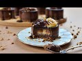 No-Bake / No-Egg / 컵 계량 / 미니 바나나 초코 무스케이크 / Mini Caramel Banana Chocolate Mousse Cake / No-Gelatin