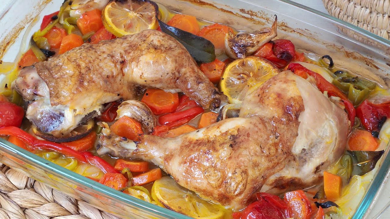 POLLO con VERDURAS al horno fácil ¡Rápido y Exquisito!
