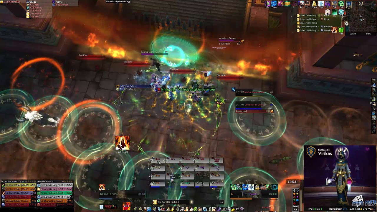 Royal Flush vs. Jadefire Masters Mythic Firstkill - Holy Priest PoV
