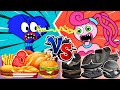 Delicious Food Mommy Long Legs vs Huggy Wuggy | Pink Vs Blue Challenge Mukbang | Poppy Cartoons