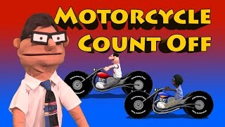 Motorcycle Count Off - Mercedes Blue Cycle Vs Timmy Red Cycle