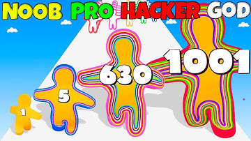 NOOB vs PRO vs HACKER vs GOD - Stackman Run 3D