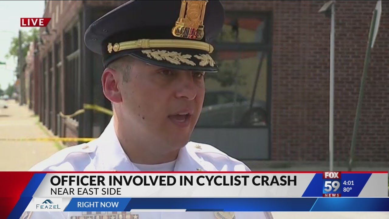 Cyclist in critical condition after being hit by IMPD officer's car ...