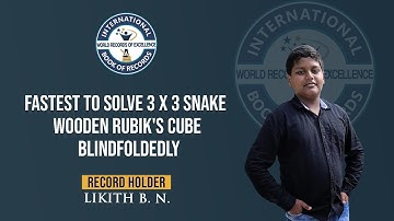 FASTEST TO SOLVE 3 X 3 SNAKE WOODEN RUBIK