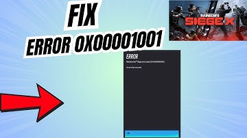 Fix Error code 0-0x00001001 in Tom Clancy