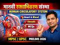 मानवी रक्ताभिसरण संस्था | Human Circulatory System | MPSC/UPSC Prelims 2026