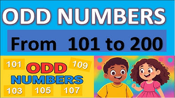 Learn Odd Numbers from 101 to 200 |  Fun Math Lesson for Kids with Visuals & Voice
