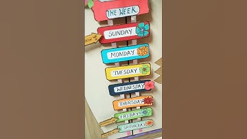 Kids school project on days of the week #ideas#7 days of the week#