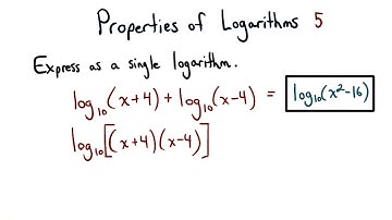 Properties of Logarithms 5 - Visualizing Algebra