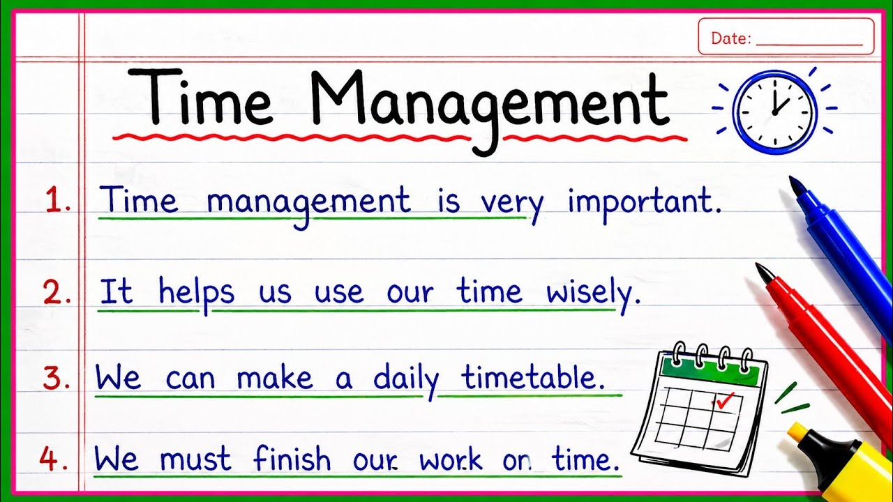 Time Management In English Essay on Time Management in English | Importance of Time Management for ...