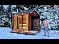 Building a modern sauna in a winter wonderland  full build