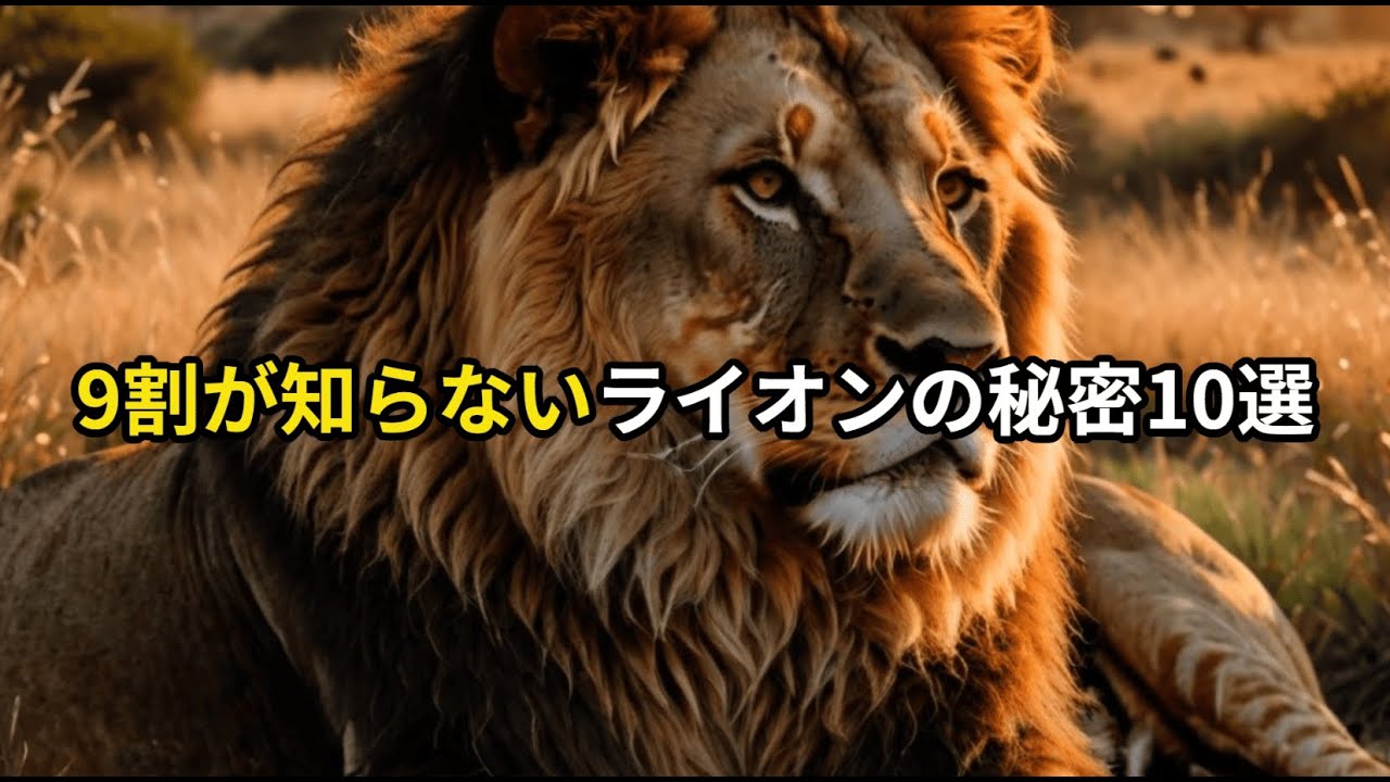 【9割が知らない】ライオンの秘密10選 #ライオンの雑学 #ライオンの秘密 #ライオン - YouTube
