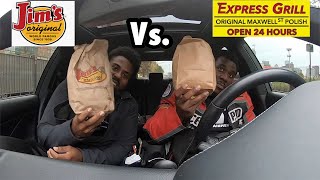 Who Has the better Hotdog and Fry combo? Jim’s Original or Express Grill