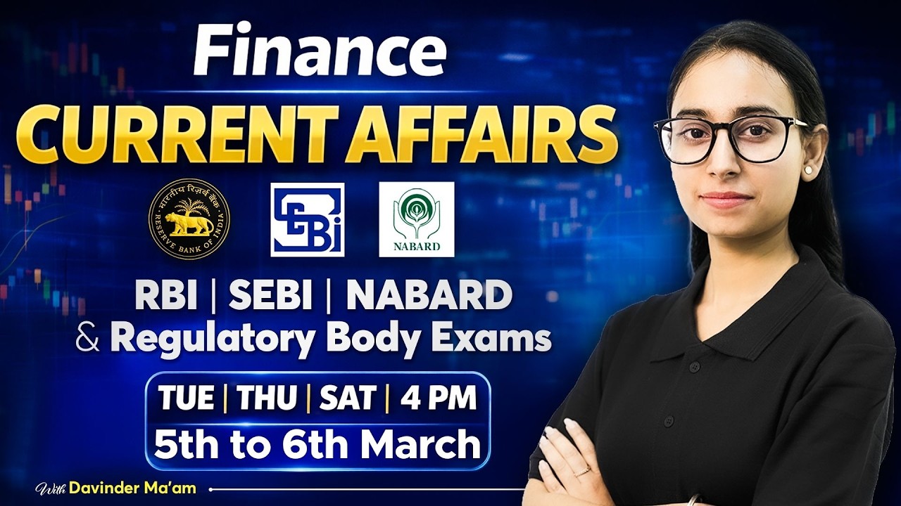 Finance Current Affairs for RBI Grade B | RBI Grade B Classes | RBI Preparation 2026 | Davinder Mam