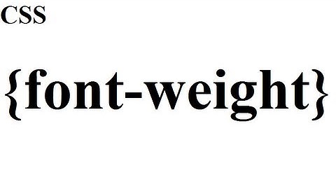 CSS how to: font weight