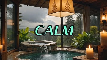 (🔴Live Now)Peaceful Sunset by the Stream | Soft Piano and Forest Water Sounds for Sleep & Relaxation