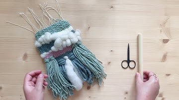 Tying off a weaving & removing from loom
