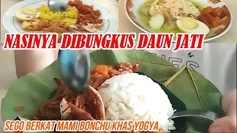 NASINYA DIBUNGKUS DAUN JATI ~ SEGO BERKAT DAPUR MAMIE BONCHU KHAS YOGYAKARTA || KULINER JOGJA