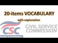 Vocabulary Mock Exam [Civil Service, Entrance test, English]