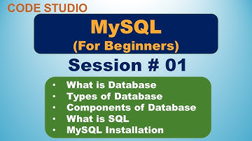 MySQL Tutorial 01:  What is Database | What is DBMS & RDBMS | What is SQL | Installing MySQL