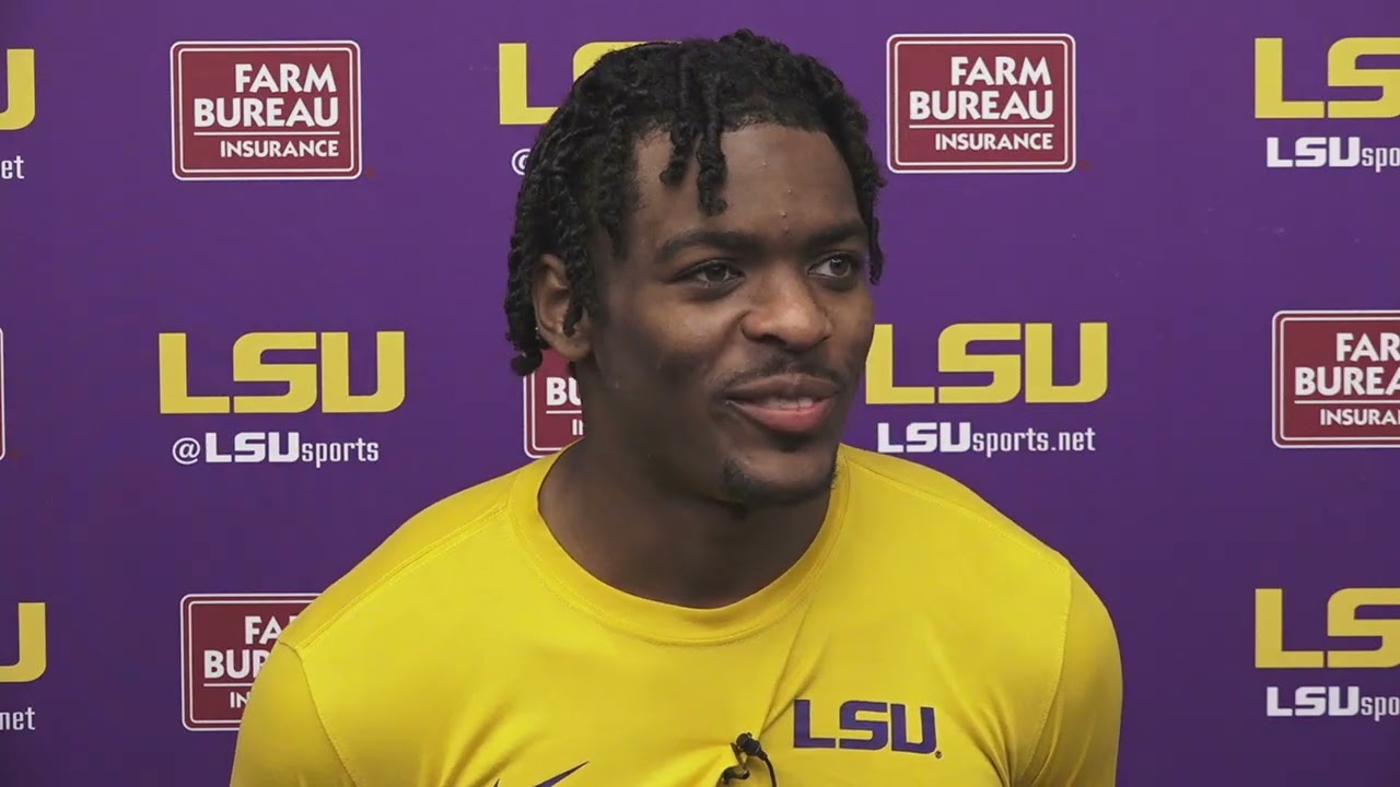 Mekhi Garner meets with the media after practice on Tuesday, Oct. 11